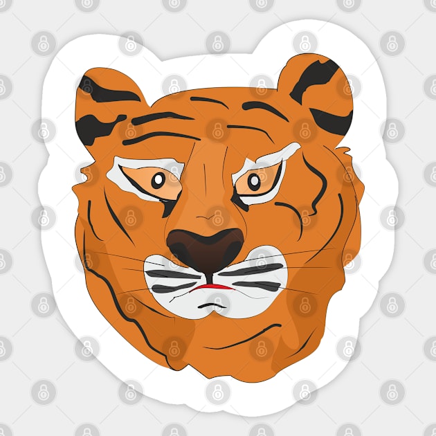 Tiger face Sticker by Alekvik